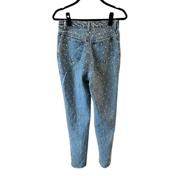 Vintage Goal by Hot Property Rhinestone Lined Light Wash Denim Jeans Womens 6 - Picture 7 of 7